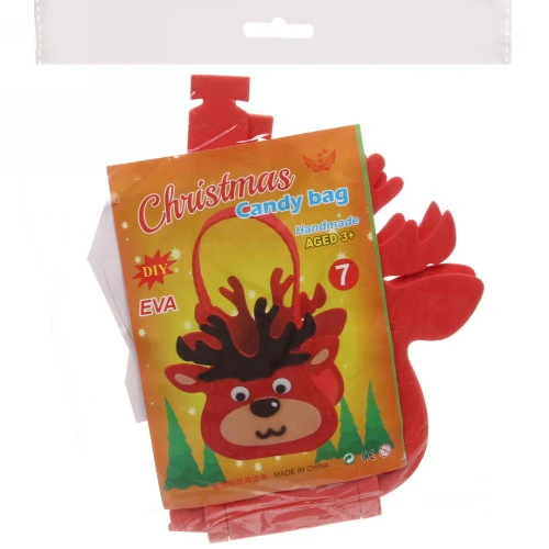 Сумочка детская новогодняя Ультрамарин- Оленёнок, 96,5 см дно сумки, 15 см без ручки_3