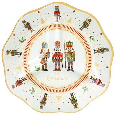 Менажница стеклянная "Рождественская сказка" 25см