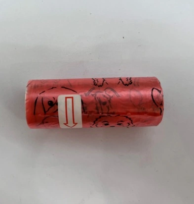 Пакеты для уборки за собакой в наборе 5шт, рис. собачки, цвет красный Ultramarine (1*15шт)