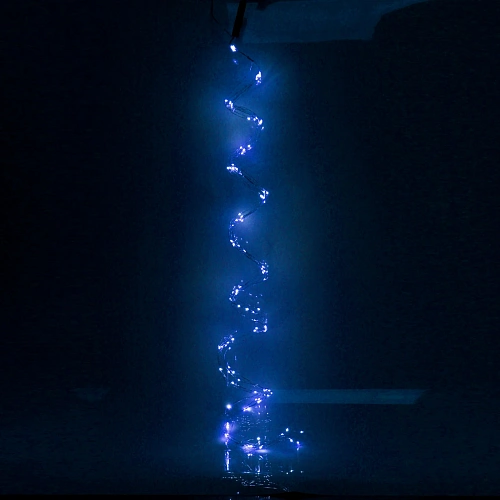 Гирлянда для дома Волшебный хвост 2,0 м, 8 нитей,  160 ламп, Синий (постоянное свечение)_6