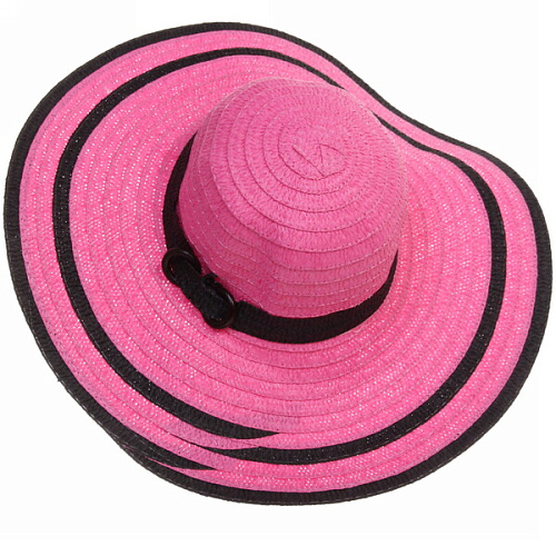 Шляпа женская с широкими полями TiraMiSu- Мирель, микс 6 цветов, р58, ширина полей 15 см_30