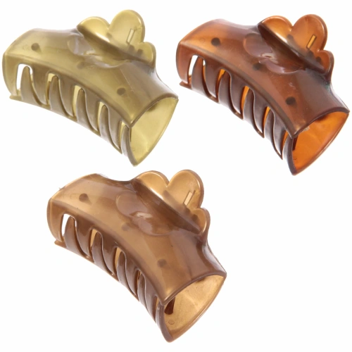 Заколка-краб для волос на блистере "Gold Collection - Vera", микс 3 цвета, 6см 