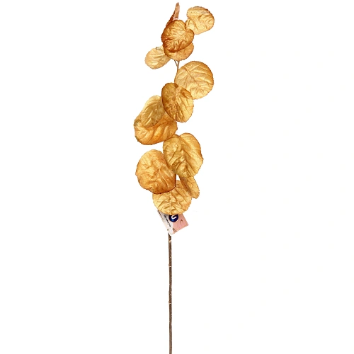 Искусственные цветы "FLOWERS GLAMOUR" 80см Ветка декоративная золотая