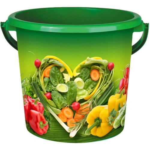 Ведро Зелёная грядка 10л пластиковое (Арт. ВР-5967)