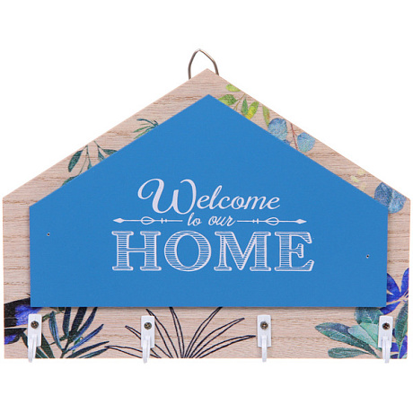 Ключница настенная "ПТИФУР", четыре крючка, 20,2*14см (пакет, лейбл Селфи )