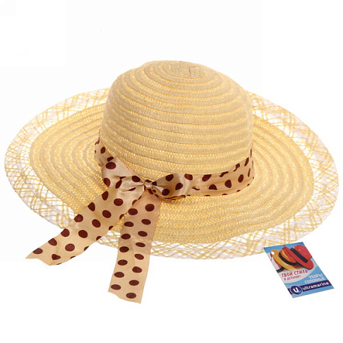 Шляпа женская с широкими полями TiraMiSu- Афина, микс  цветов, р58, ширина полей 10 см_7