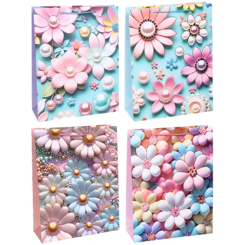 Пакет подарочный "Ромашечки милашечки" 31*40*12 см