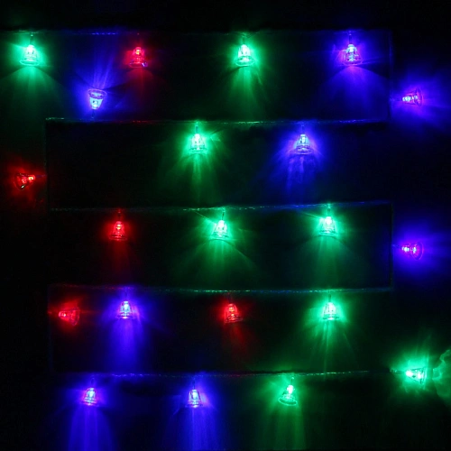 Гирлянда для дома 4,0 м 20 ламп LED с насадками КОЛОКОЛЬЧИК, прозрачпров, авторежим,IP-20 RGRB (возможность соединения)_4