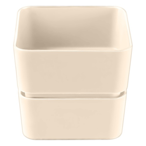 Кашпо для цветов пластиковое 0,45л "Фиори" Кремовый