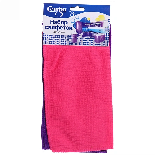 Набор салфеток для уборки Селфи 30*30см 2 шт 353