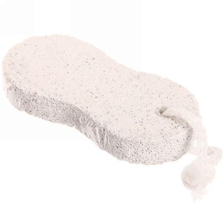 Пемза для ног "Pedicure", петля, цвет белый, 9*4,5*1,5см 28-34гр