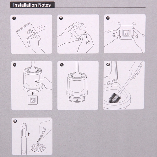 Ерш с креплением на стену Стиль 43см, силиконовая щетка 8622_8