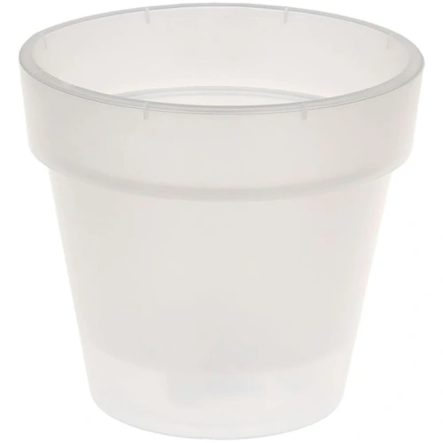 Кашпо для цветов пластиковое 1л "Порто" со вставкой прозрачный