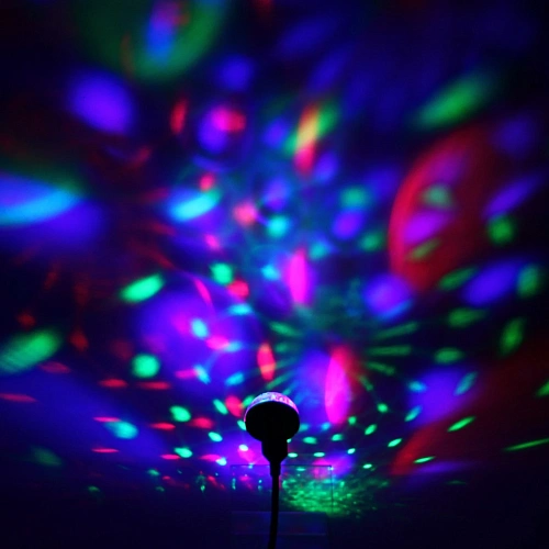 Диско-шар  mini "Каледоскоп", LED (красный, зеленый, синий), переходник Micro USB 