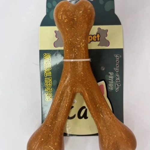 Игрушка - грызак "Счастливый БРО", косточка, 16*11*1,8см / 141гр