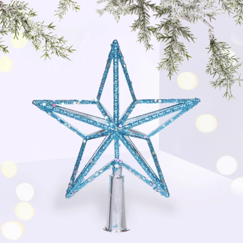 Звезда на елку "Кремлевское сияние" 15*18 см, Голубой