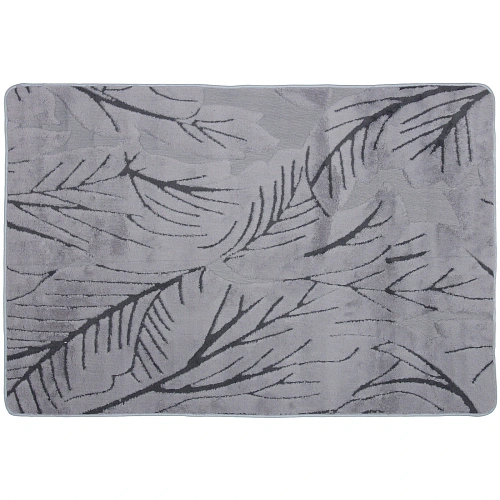 Коврик для ванной 80*120 "Флора" серый