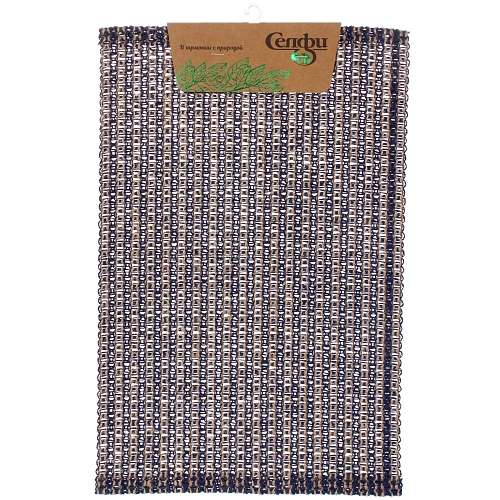 Салфетка на стол 30*45см "Модена" плетеная, синяя