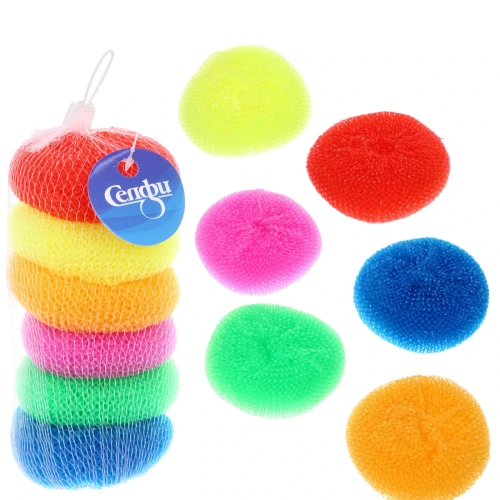 Губка для посуды 6 шт пластик