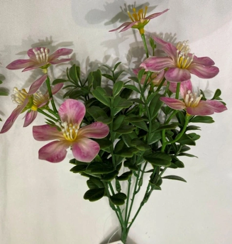 Искусственные цветы "Волшебство лета" 30см Лютики 10 цветков розовые