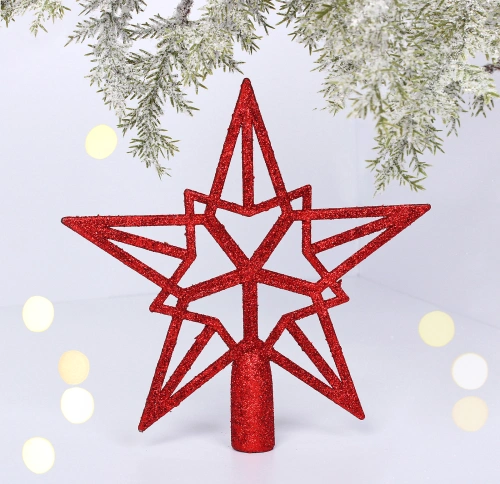 Звезда на ёлку 20*20 см "Путеводная звезда", Красный