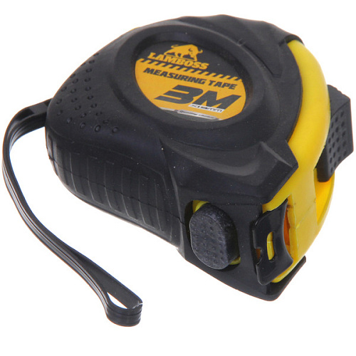 Рулетка Lamboss два фиксатора обрезиненный корпус 3М_5