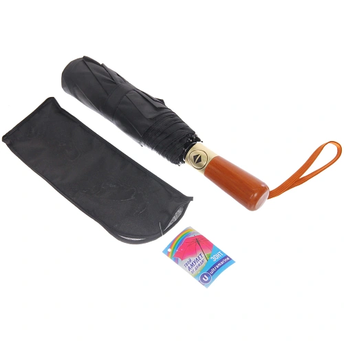 Зонт мужской автомат Ultramarine - Кэжуал, цвет черный, d98, длина в слож виде 28_6