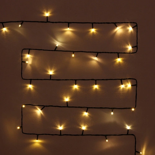 Гирлянда для улицы Мерцание 20м 240 ламп LED чёрный провод, Теплый белый (возможность соединения)_7