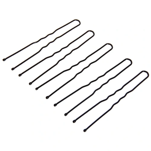 Шпильки для волос 40шт "Классика", цвет черный 6см