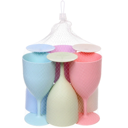 Бокал для вина 380мл в наборе 6шт Пастель, микс цветов_3