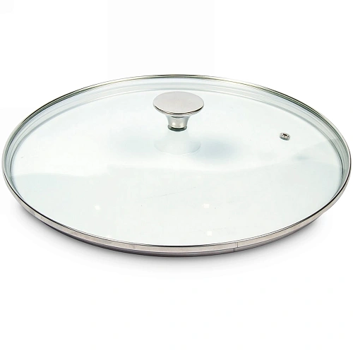 Крышка стеклянная 20см с ручкой из нержавеющей стали