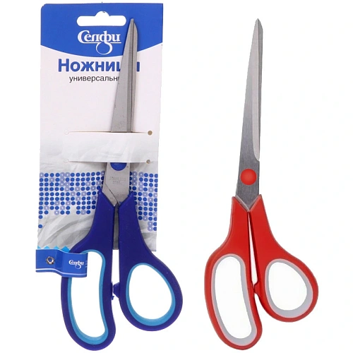 Ножницы универсальные бытовые "VOSTOKDOM", цвет микс , 21см (блистер Селфи)