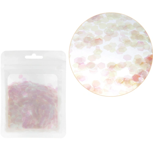 Конфетти "Грани" 15 г (6 мм), Перламутр