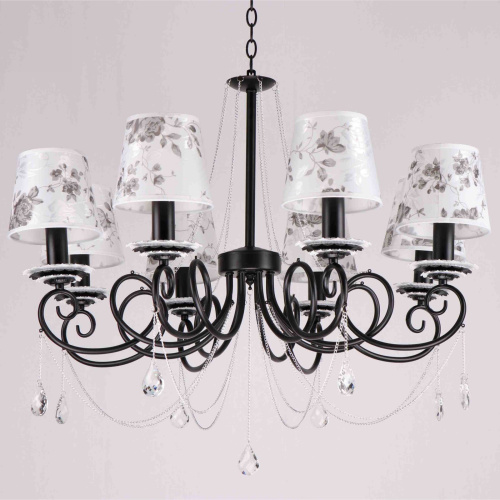 Люстра 3-6482/8 BK+WT