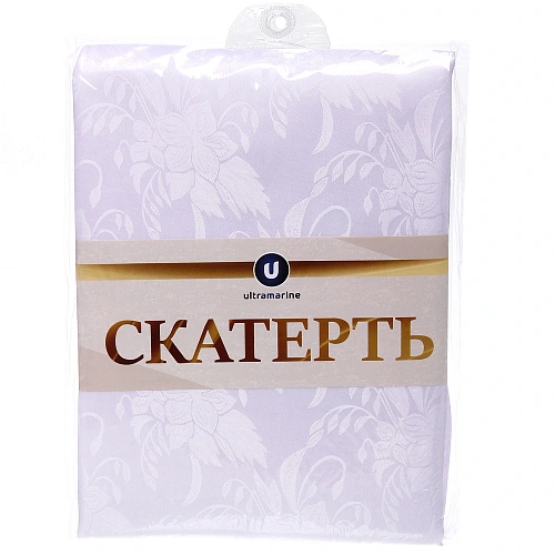 Скатерть 148180 см Классика, бутоны, цвет белый_6