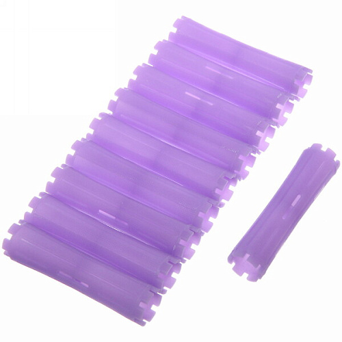 Бигуди пластмассовые-коклюшки 10шт "Styling", микс 6 цветов, d=2см (прозрачный пакет с подвесом), без резинки