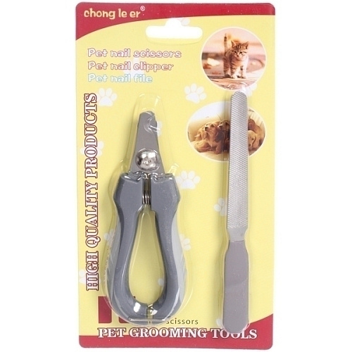 Набор для груминга Ухоженный Бро, когтерез и пилка, цвет серый (блистер U)_11