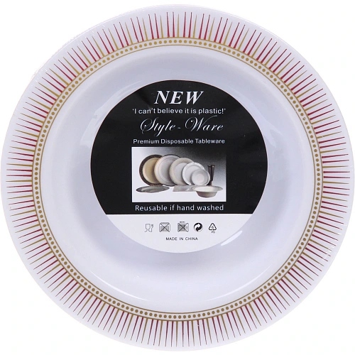 Салатник 14*4см "DOLCE VITA" в наборе 8шт, красный