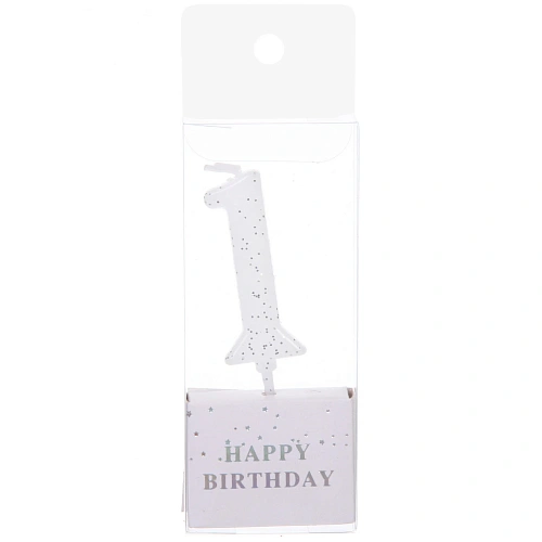 Свеча для торта Цифра Фактура "1" 4,6 см