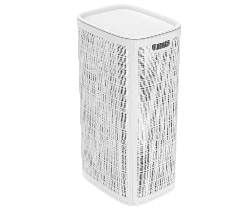 Корзина для белья Лён 100л 43*32,1*80см белый