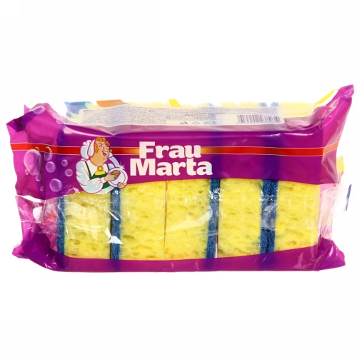 Губка для посуды "Фрау Марта" Пенный Эффект 5 шт