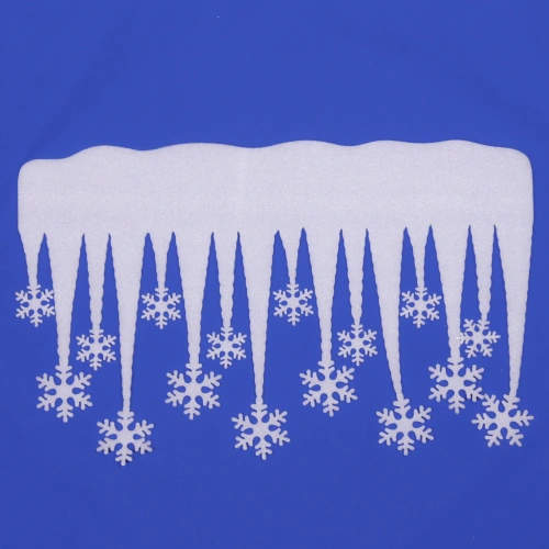 Украшение новогоднее "Сосульки с узорами" 55*35 см