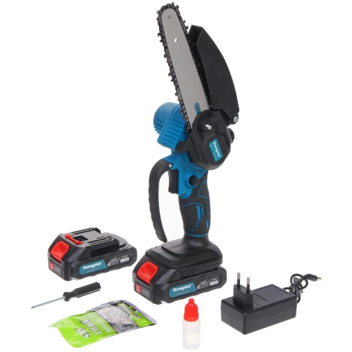 Пила цепная аккумуляторная 6" Mengtai (18В, 2,0Ач Li-ion аккум. 2шт, ЗУ 2 цепочки) MGT-4K