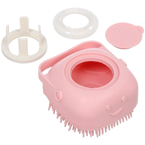 Щетка для вычесывания шерсти и мытья Счастливый хвост!, цвет розовый, 84,5см80мл (коробка)_6