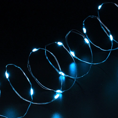 Гирлянда для дома НИТЬ Роса 20 м 200 ламп LED, 8 реж,IP-20, Синий_11