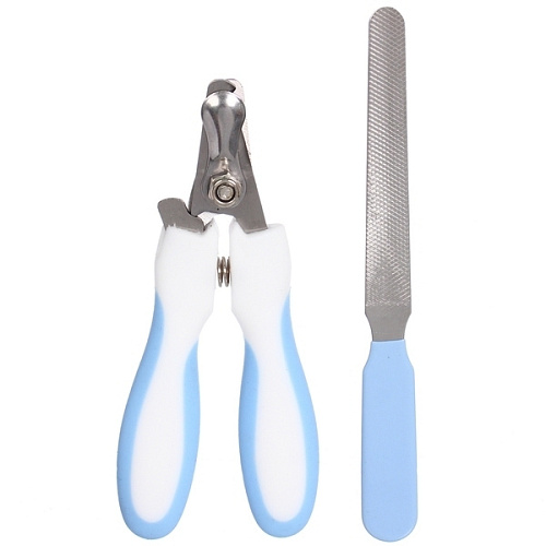 Набор для груминга Великолепный  Бро, когтерез и пилка, цвет белыйголубой  (блистер U)_5