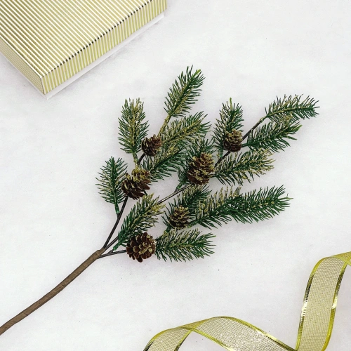 Ветка декоративная "Еловое чудо" 65 см