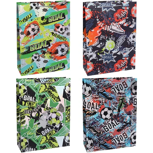 Пакет подарочный "GOAL" 31*42*12 см