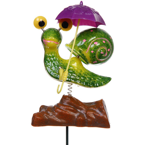 Фигура на спице Улитка с зонтиком 60 см (фигура 138 см), микс_5