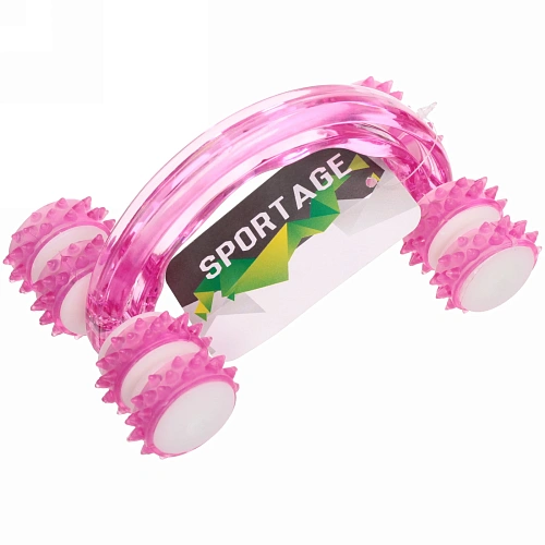 Массажер для тела роликовый "Дуга - Indigo" 13*9*7 см, розовый